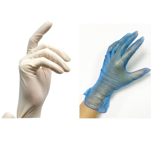 What is the difference between latex and vinyl gloves