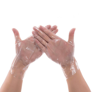 Food Service Clear Embossed Polyethylene Plastic Hand Gloves