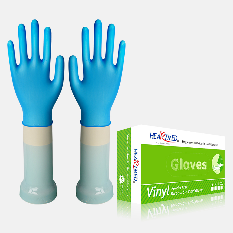 Food Grade Smooth Touch Powder Free Blue Vinyl Gloves