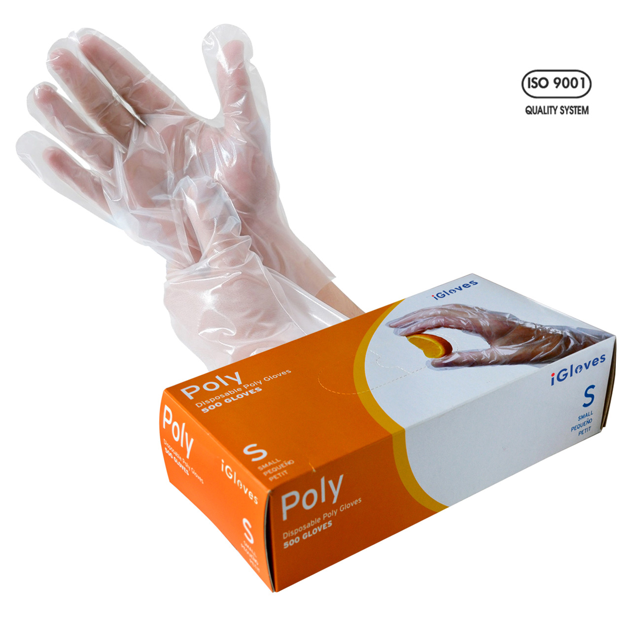 Clear Plastic High Density Polyethylene Fiber Gloves