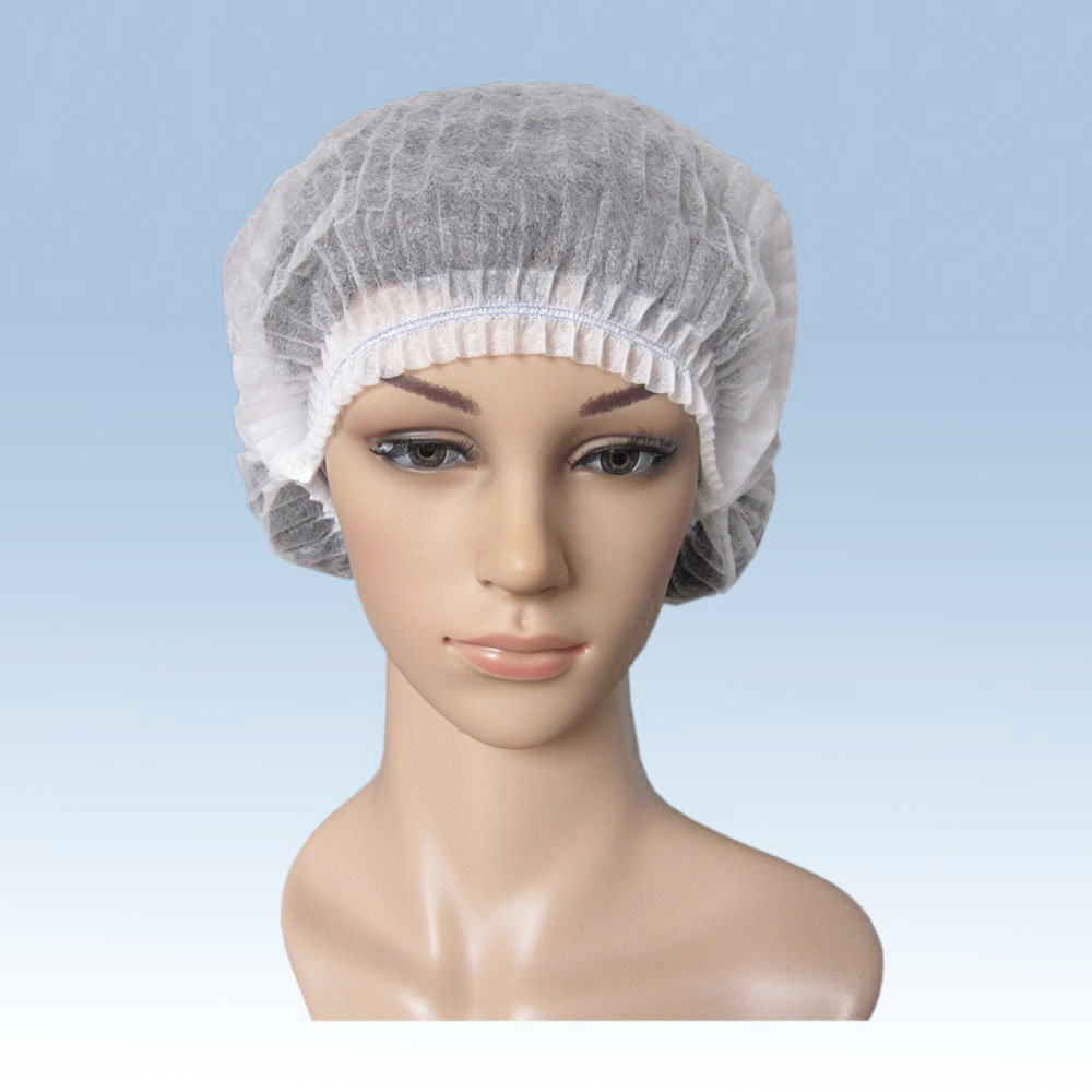 White non woven disposable hair net bouffant cap from China manufacturer -  Pidegree Medical