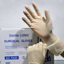 XL Yellow Powdered Sterile Latex Surgeon's Gloves
