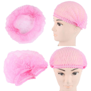 Pink Disposable Non Woven Cleanroom Bouffant Cap