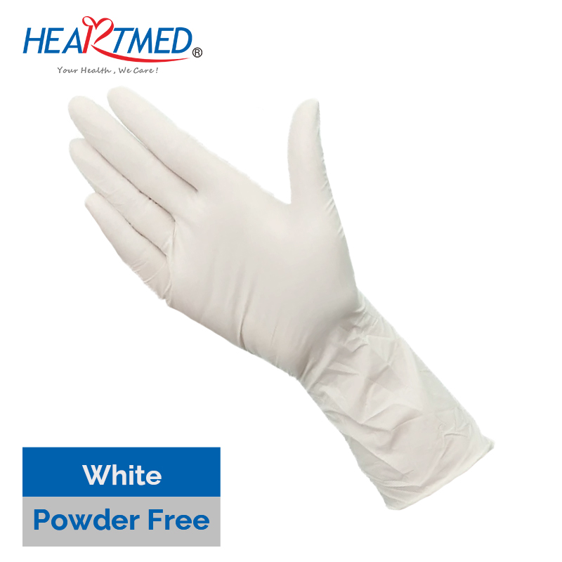 White Latex Surgical Gloves Powder Free