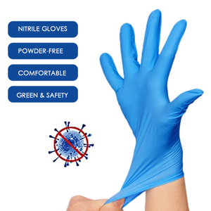 Heartmed Blue Disposable Nitrile Examination Gloves