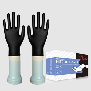 PideMed Powder Free Disposable Nitrile Gloves (Black)