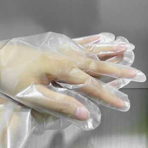 Clear Synthetic Cast Polyethylene Disposable CPE Gloves