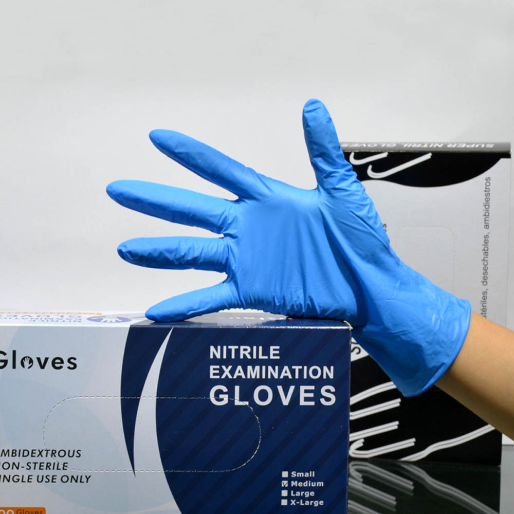 Heavy Nitrile Gloves - 9 Mil, Blue, Powder Free