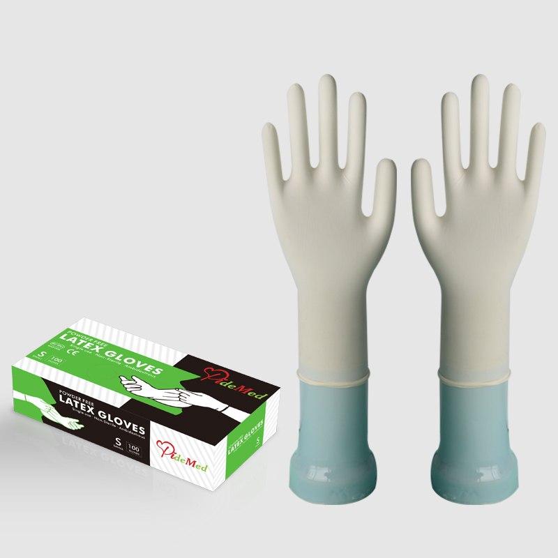 PideMed Powder Free Latex Disposable Gloves (Ivory)