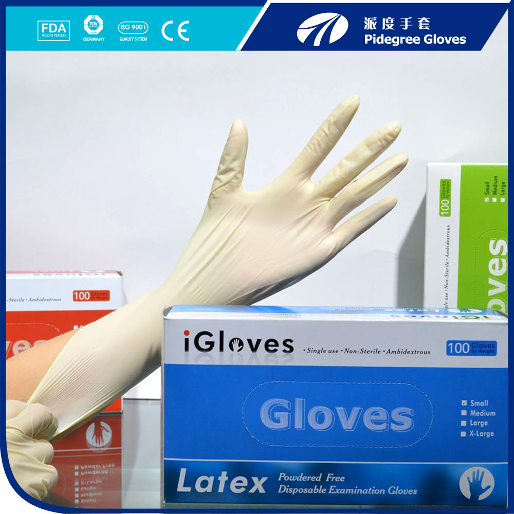 Natural Latex Gloves (8 Mil, Powder Free)