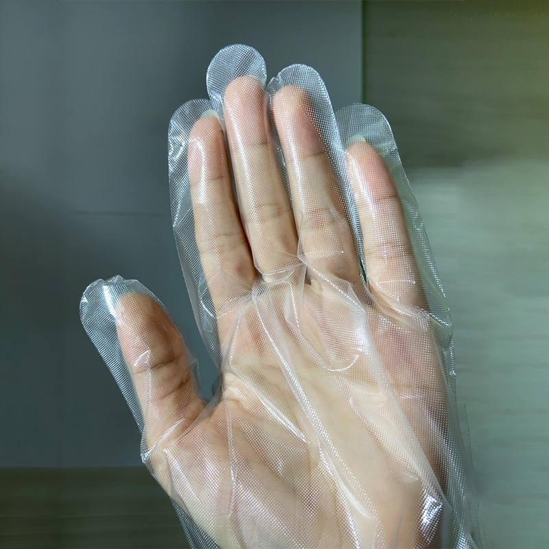 Clear Synthetic Cast Polyethylene Disposable CPE Gloves