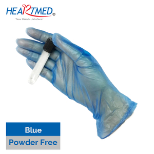 Blue Disposable Vinyl Gloves Powder Free