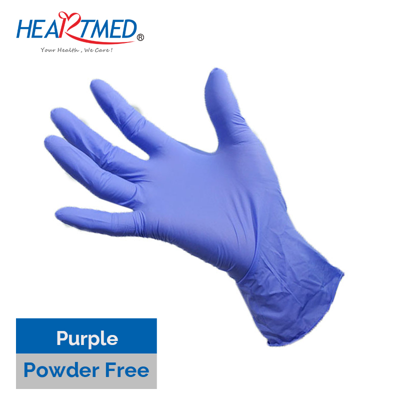 Purple Disposable Nitrile Gloves Powder Free